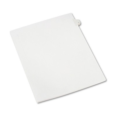 Avery Allstate-Style Legal Exhibit Side Tab Divider Title: 4 Letter White 25/Pack 82202