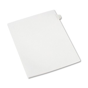 Avery Allstate-Style Legal Exhibit Side Tab Divider Title: 4 Letter White 25/Pack 82202 - 1 of 4