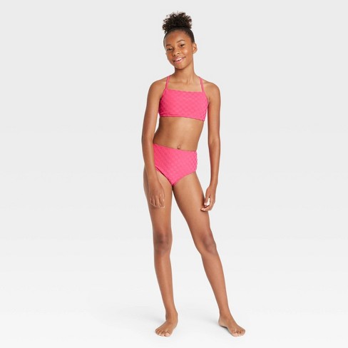 Girls' 2pc Terry Darling Bikini Set - Art Class™ Pink : Target