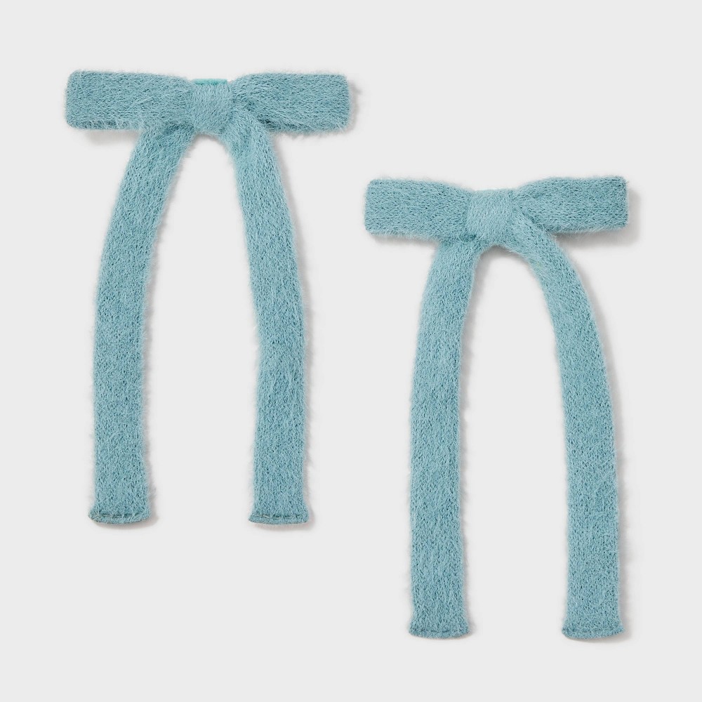 Knit Bow Hair Clips Set 2pc - Universal Thread