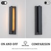 ALOADECOR Modern Motion Sensor Outdoor Wall Light Integrated LED Wall Sconce Matte Black Iron Exterior Light Fixture for Porch Garage Patio - 4 of 4