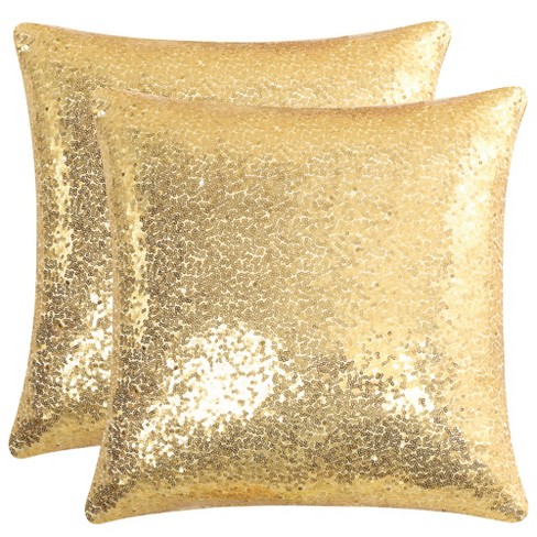 Piccocasa Decors Sequin Pillow Covers Shiny Sparkling Comfy Satin