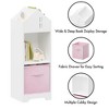 Kids Bookcase With Storage, Bookcase with Bins, Toys & Books Display Organizer for Nursery, Playroom Furniture - 4 of 4