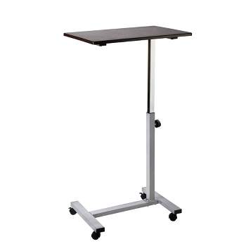23.6" Overbed Adjustable Height Mobile Side Table Cart - Seville Classics