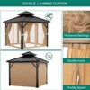 10'x10' Hardtop Gazebo, Outdoor Double Roof Gazebo with Aluminum Frame, Pergolas for Patios, Garden, Parties, Lawns - 4 of 4