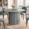 NicBex 47.24" Round Dining Table Modern Center Table with Wood Tabletop & Base for Living Room & Balcony - 4 of 4