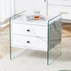 HDZNVF Nightstand with Excellent Storage Functions, White - 3 of 4