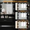 Vanity Desk with Mirror and Bulbs, Makeup Table with Drawers, Open Shelves, Cabinet & Upholstered Stool for Bedroom, White - 3 of 4