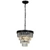 ALOADECOR 3-Light 13" Glam Tierd Chandelier With Crystal Accents - 3 of 4