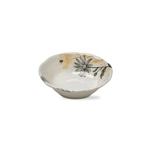 tagltd 16 oz. 7 in. Let It Bee Flower and Vine Bamboo Melamine Plastic Dinnerware Bowls Set of 4 Dishwasher Safe Indoor Outdoor - 1 of 2