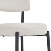 CAVINAS 24.8" Modern Dining Chairs,Set of 2/4,Teddy Fabric Counter Stools for Dining Room,Bar Stools with Round Seat,Dining Furniture Chair - 4 of 4