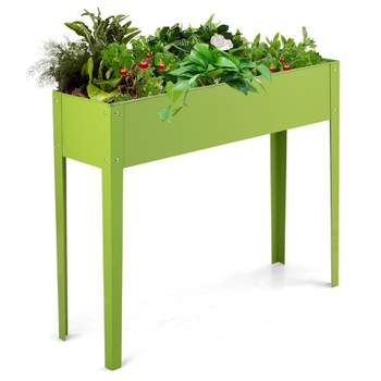 Tangkula Outdoor Elevated Garden Plant Stand Raised Garden Bed with Legs for Indoor and Outdoor Use 40"x 13"x 31.5"