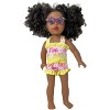 Doll Clothes Superstore Handmade Smile Print Bathing Suit with Sunglasses – Fits 18-Inch Girl Dolls - 2 of 4