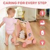 ROBOTIME Baby Walkers, Wooden Baby Walker with Wheels for Toddlers, Push Toys for Babies Learning to Walk, Pink, 13.4"*15"*18.5" - 2 of 4