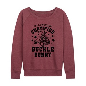Women's - Yellowstone - Certified Buckle Bunny Lightweight French Terry Wide Neck Long Sleeve Shirt - 1 of 4