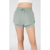 90 Degree By Reflex Womens Lux 2-in-1 Running Shorts with Drawstring - 2 of 4