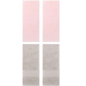 REGALWOVEN 4 Pcs Striped Comfortable Quick Drying Non-Linting Hand Towel 14" x 30" - 1 of 4