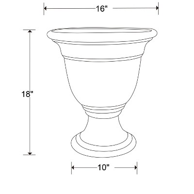 Elegant Ivory Outdoor Urn Planter with Hand-Crafted Detail