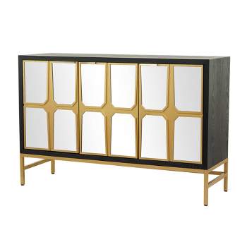 Glam Mirrored Wood Cabinet - Olivia & May