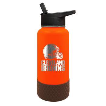 NFL Cleveland Browns 34 oz. Silver Aluminum Water Bottle 