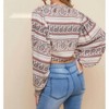 Women's Paisley Duster Crop Top - Saints & Hearts - 3 of 3