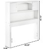 AFI Furnishings Newport Twin Headboard with Turbo Charger in White - 2 of 4