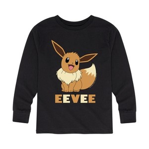 Boys' - Pokémon - Happy Eevee Long Sleeve Graphic T-Shirt - 1 of 4
