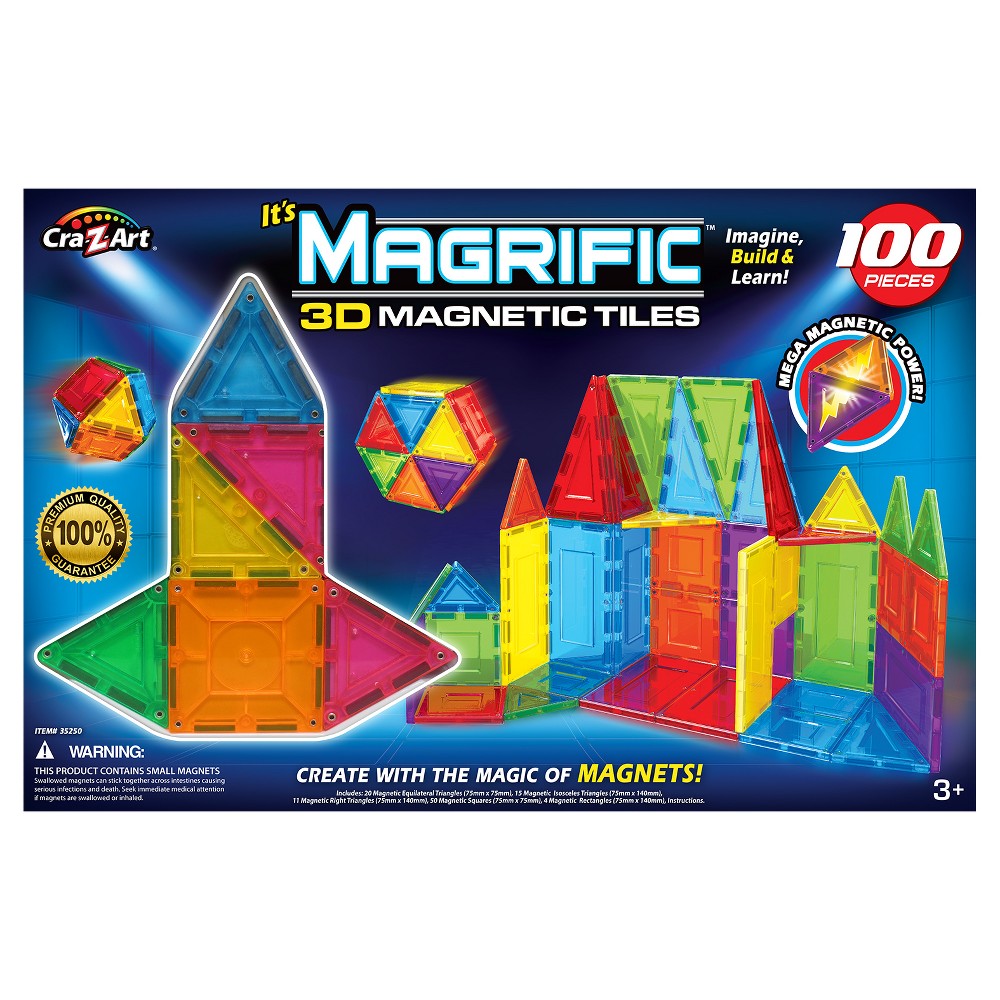 UPC 884920352506 product image for Magrific 100 piece Magnetic Tiles | upcitemdb.com