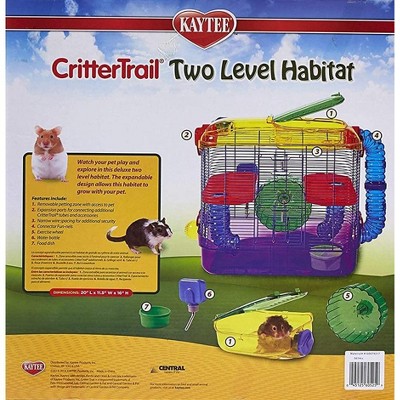 Colorful Two-Level Hamster and Gerbil Habitat Starter Kit