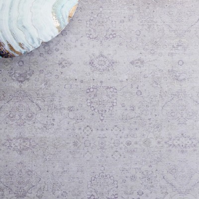 Ivory Elegance 6' x 9' Synthetic Machine Washable Rug