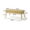 CAVINAS Tufted Ottoman Bench, Upholstered Ottoman Foot Rest, Rectangular Bedroom End Bench, Button-Tufted Entryway Padded Footstool - 3 of 4