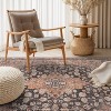 World Rug Gallery Marin Red Medallion Traditional Indoor Rug – Flatweave, Washable Surface with Non-Slip Backing - 2 of 4