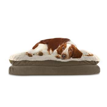 Canine Creations Pillow Top Rectancle Dog Bed - XL - Mushroom