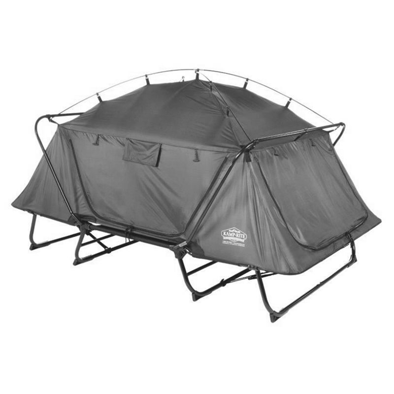 Kamp-Rite Oversize Portable Durable Cot, Versatile Design Converts into Cot, Chair, or Tent w/ Waterproof Rainfly & Carry Bag, Gray (2 Pack), 3 of 7