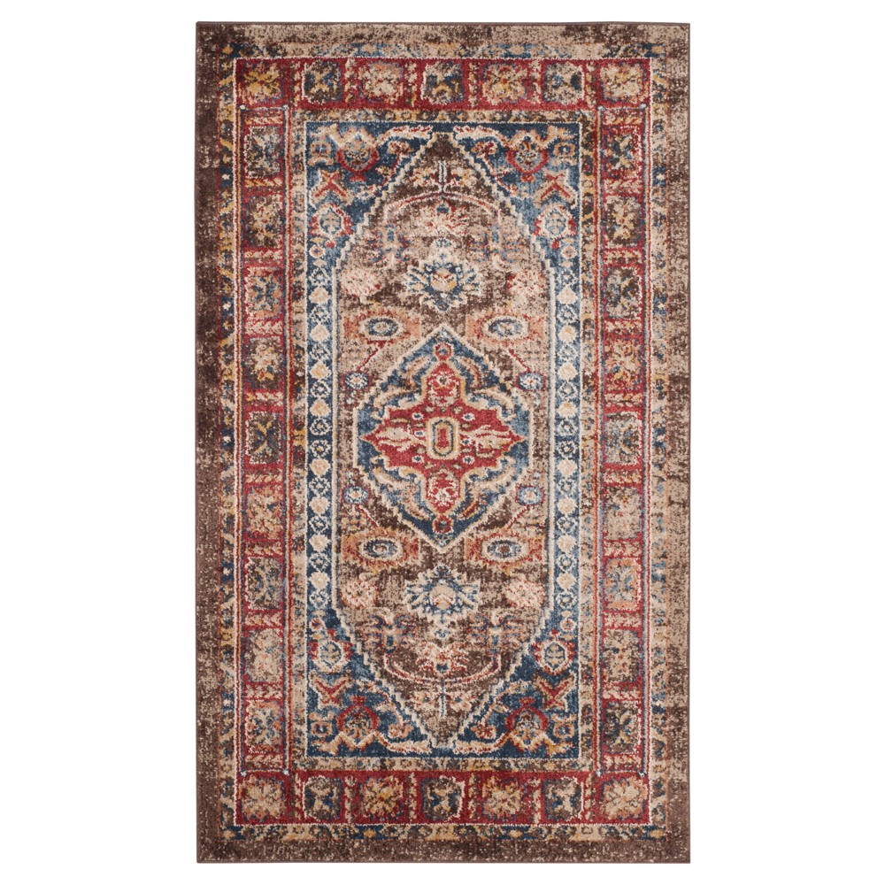 4'x6' Bijar Rug Brown/Royal - Safavieh