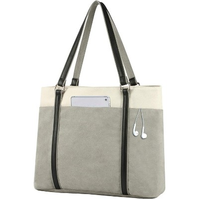 Paaaawaters Women's Work Bag with Laptop Compartment Zipper Pockets Teacher Green