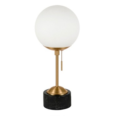 Hudson and Canal 17.75" Tall Table Lamp with Glass Shade