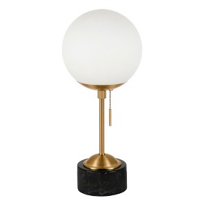 Hudson and Canal 17.75" Tall Table Lamp with Glass Shade - 1 of 4
