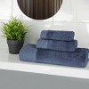 Rayon From Bamboo Cotton Blend Eco-Friendly Hypoallergenic Solid Bathroom Towel Set by Blue Nile Mills - 2 of 4