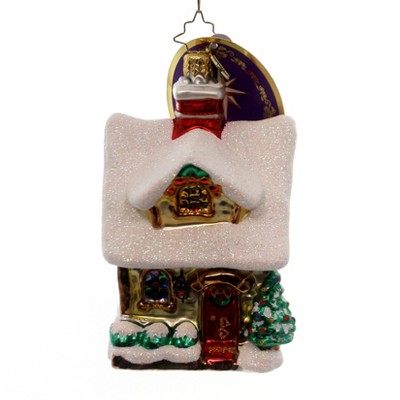 Christopher Radko Holiday Hut Home Ornament House  -  Tree Ornaments