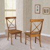 International Concepts Set of 2 X Back Chairs with Solid Wood Seat Pecan: Hardwood Frame, Spot Clean - image 3 of 4