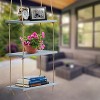Sorbus 3-tier wood hanging rope shelf for home and more - 2 of 4
