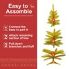 YOOCOZZ Unique Christmas Decoration -4FT Gold or Red Vibrant Christmas Tree with 50 UL Lights, 122 PVC Slim Tips, Easy Assembly with Stable Tree Stand - 4 of 4