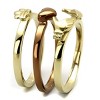 Slickblue Women's Stainless Steel Ring, Celtic Claddagh Design, Fashion Jewelry, Gold Light Brown, Sizes 5-10 - 4 of 4