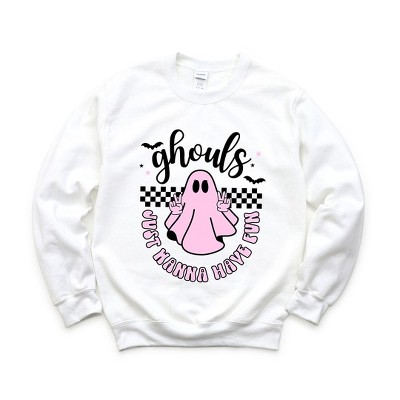 Simply Sage Market Women's Graphic Sweatshirt Just Wanna Have Fun Checkered
