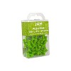 JAM Paper Colored Pushpins Lime Green Push Pins 2 Packs of 100 522416893A - 2 of 4