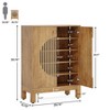Tribesigns Sideboard Buffet Cabinet with Round Louvered Doors - 3 of 4