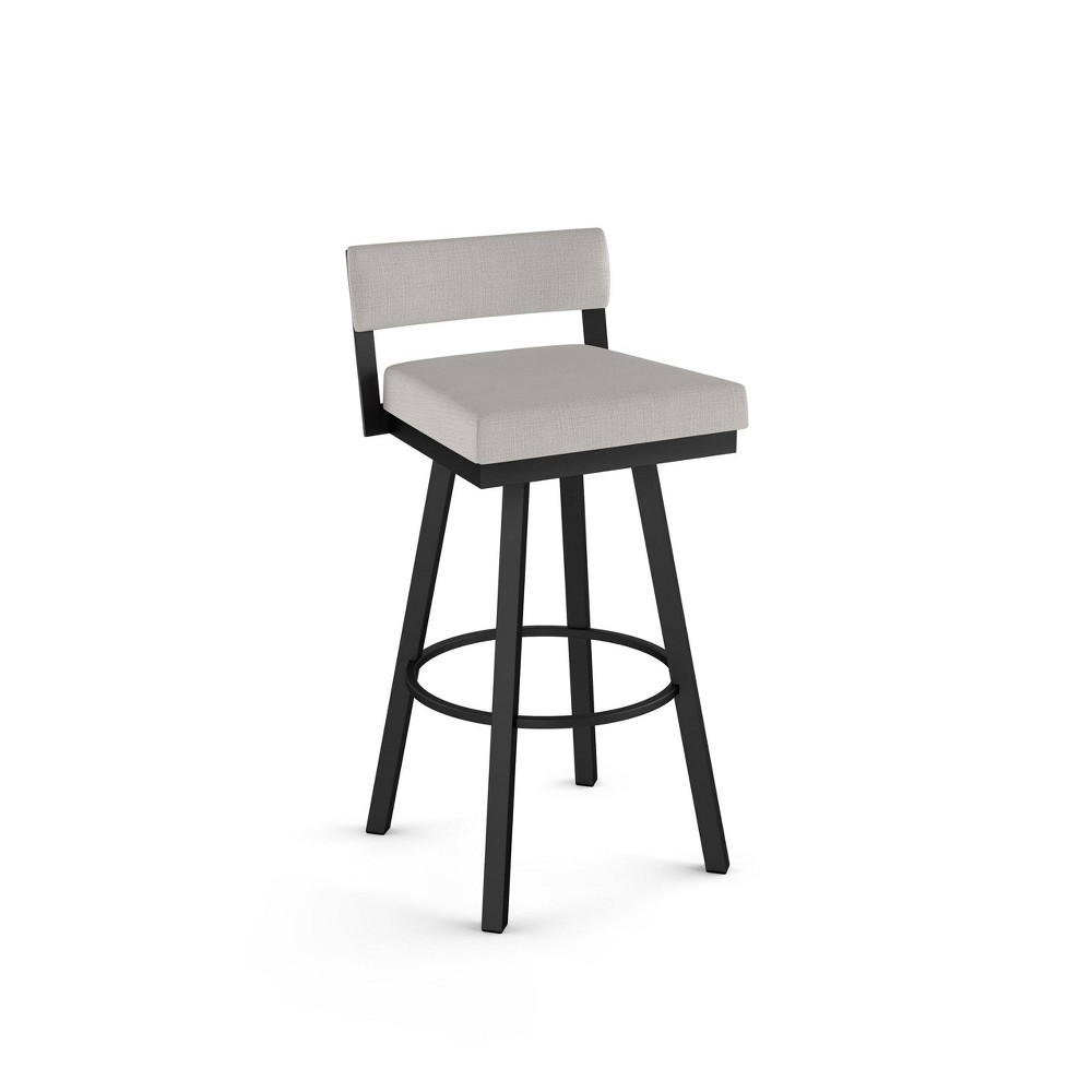 Photos - Storage Combination Amisco Travis Upholstered Counter Height Barstool Gray/Black