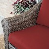 Leisure Made Walton 7pc Wicker Sectional in Red Fabric - 4 of 4