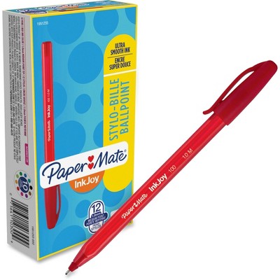 Paper Mate InkJoy 100 Ballpoint Stick Pen 1mm Red Dozen 1951255